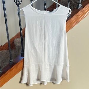 Ann Taylor White Flowy Tank Top